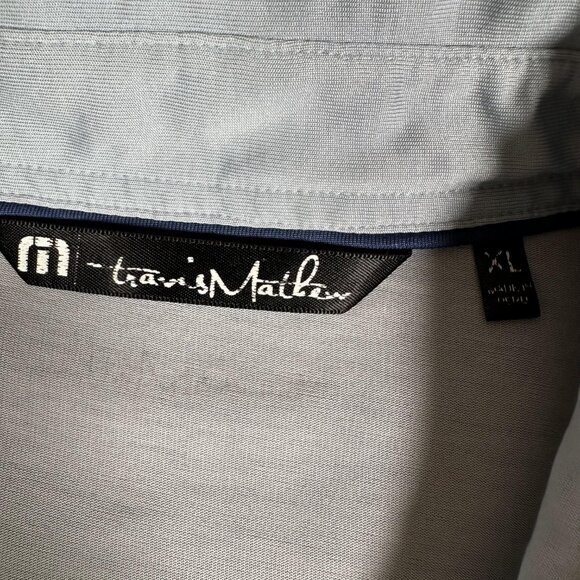 Travis Mathew Polo Shirt Men Size XL Blue Short Sleeve Stretch Embroidered Logo - Picture 4 of 11